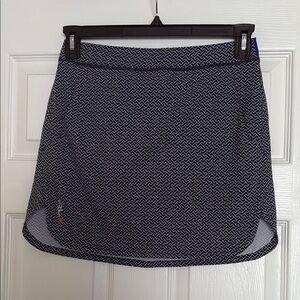 RLX Ralph Lauren Black and White Patterned Mini Skirt